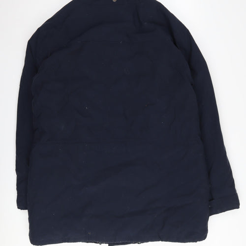 French Connection Men's Blue Parka Jacket - M