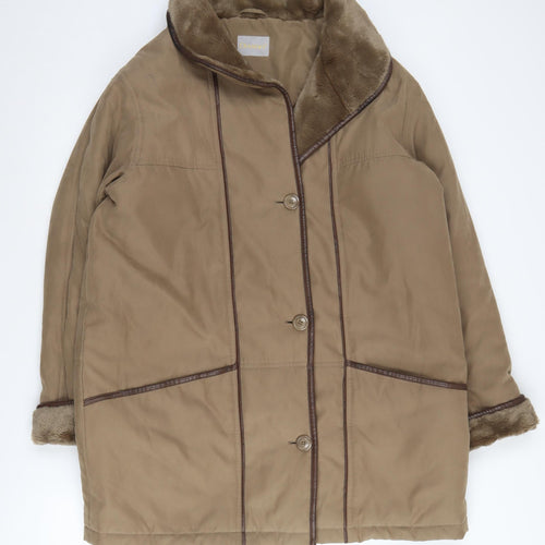 Daxon Women's Beige Overcoat Size 16 Casual Wear