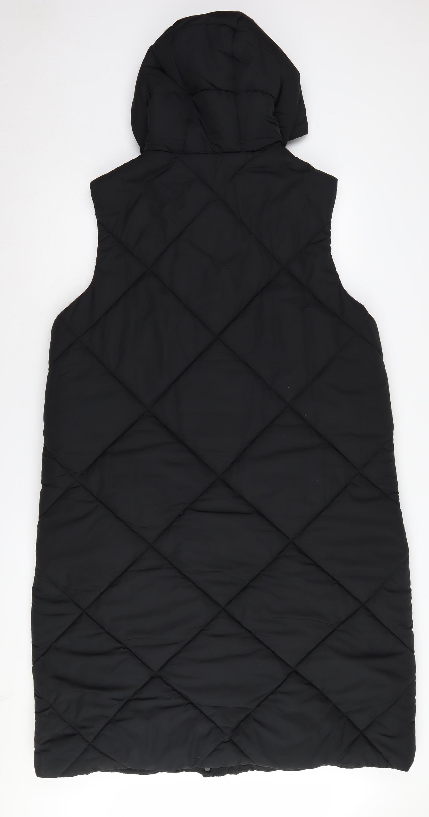 Marks and Spencer Women's Black Hooded Puffer Waistcoat Size 18