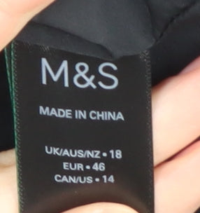 Marks and Spencer Women's Black Hooded Puffer Waistcoat Size 18