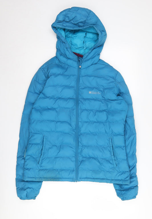 Mountain Warehouse Women's Blue Puffer Jacket Size 12