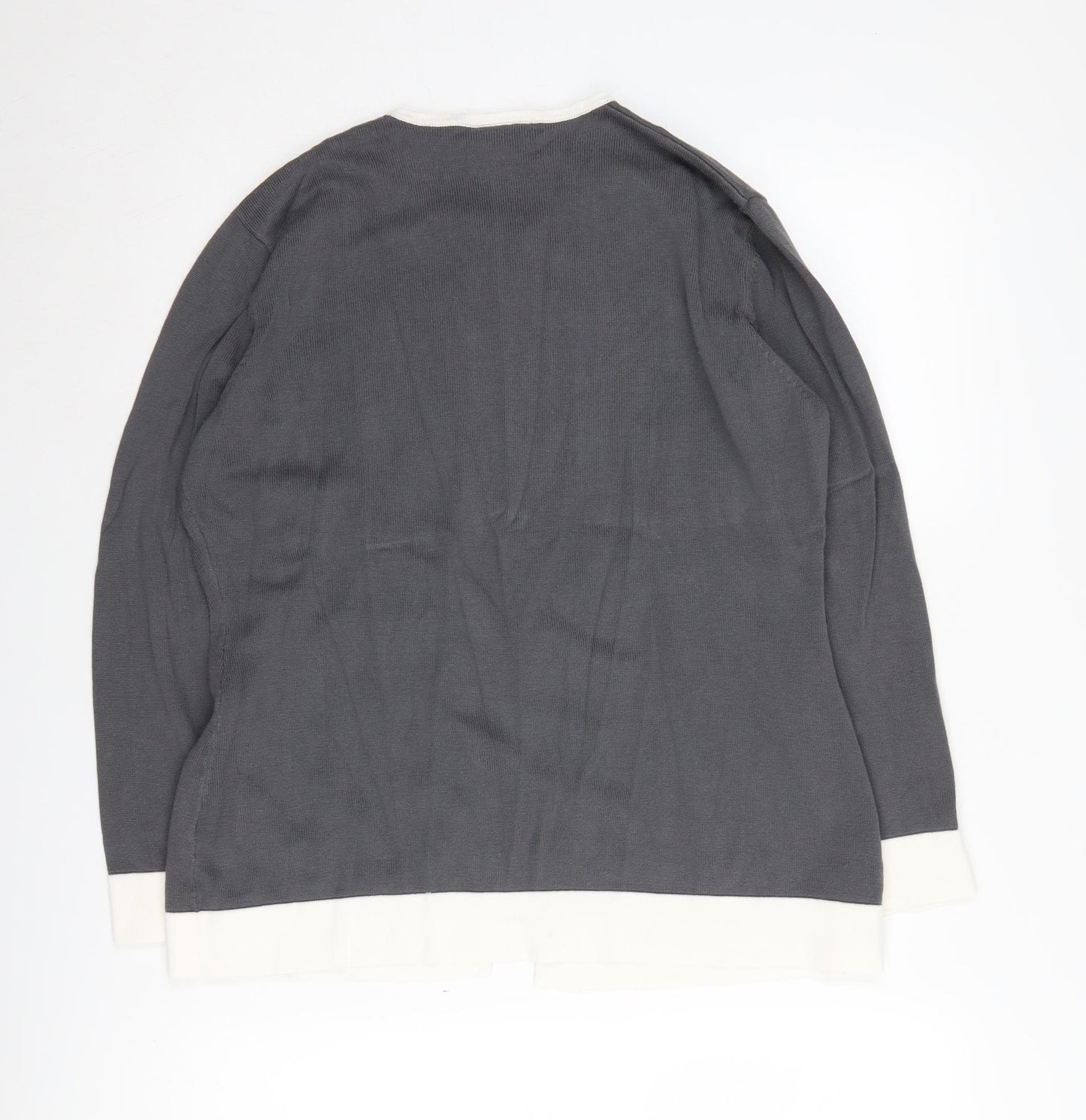 Eastex Women's Grey Cardigan Size 14 Regular Sleeve