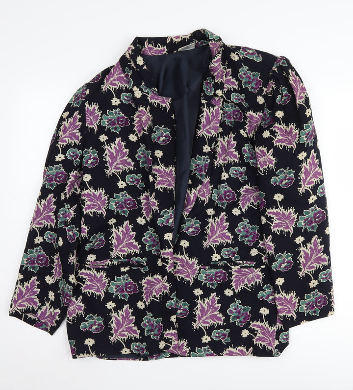 Alexon Women's Multicoloured Floral Suit Jacket, M, Lined, Regular Fit