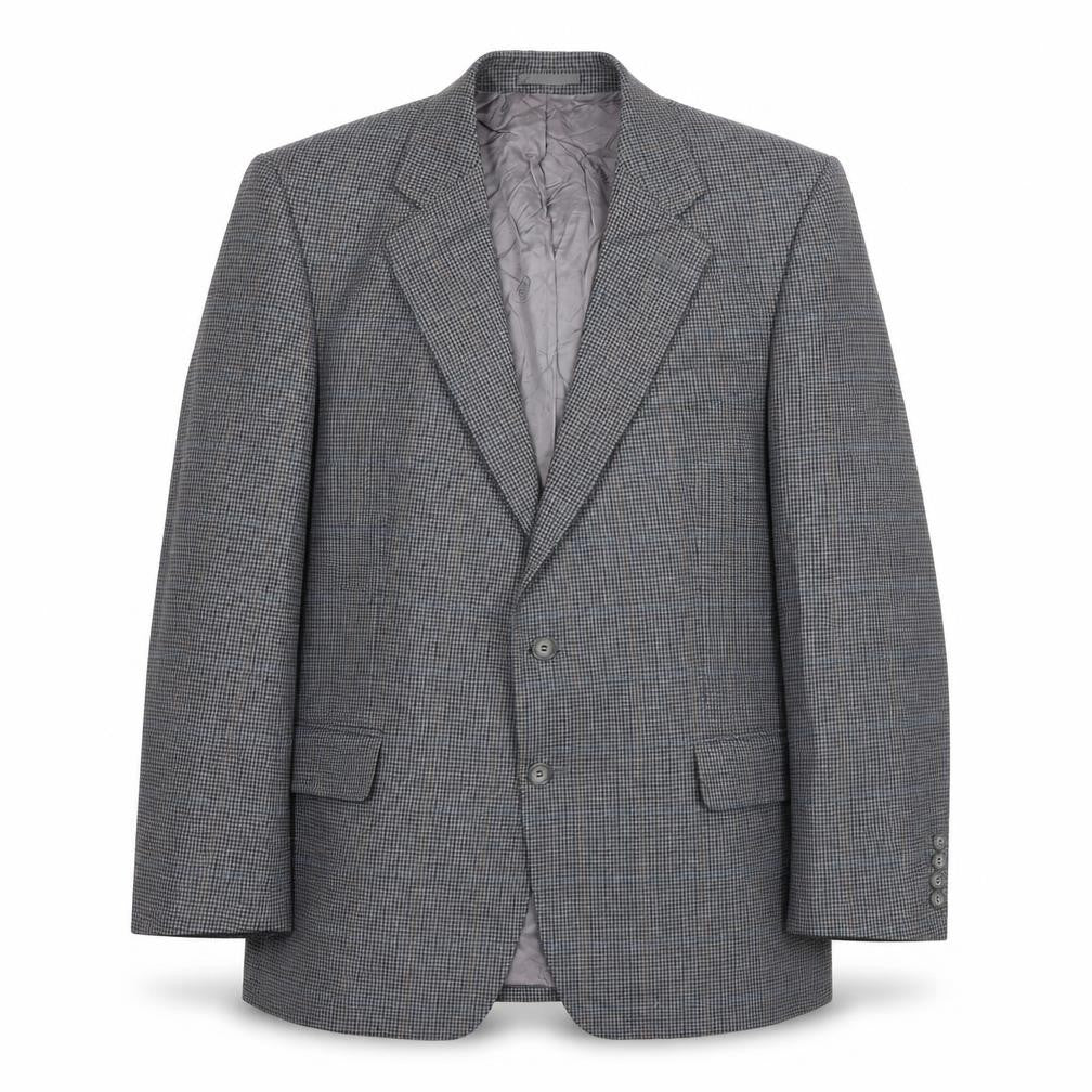 Front view of Magee Men's Grey Check Blazer 42 Regular Fit