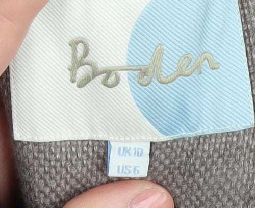 Boden Women's Brown Jacket UK 10 Casual Linen Blend