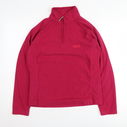 Regatta Women's Red 1/4 Zip Fleece Sweatshirt Size 10