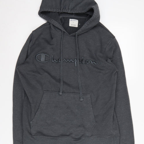 Champion Men's Grey Pullover Hoodie, Size S