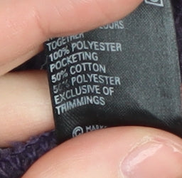 Marks & Spencer Women's Purple Fleece Jacket, Size 10, Casual