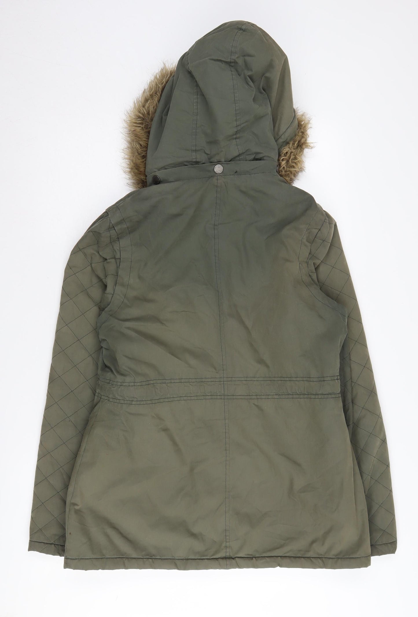 Fatface Women's Green Parka Coat Size 10