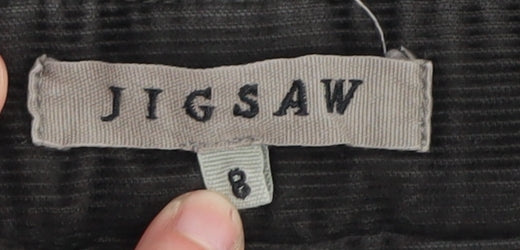 Jigsaw Women's Black Corduroy Trousers Size 8