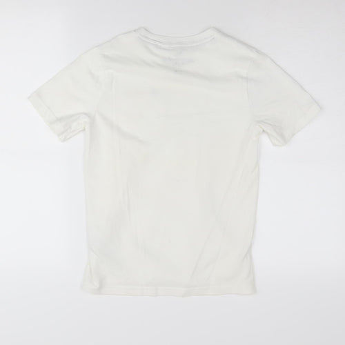 Abercrombie Kids Boys White Basic T-Shirt Size 9-10 Years