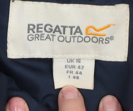 Regatta Women's Blue Quilted Jacket Size 16, Casual Style