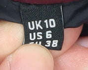 Superdry Women's Red Puffer Jacket Size 10 Hooded