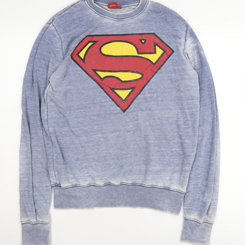 Superman Men's Blue Small Pullover Sweatshirt
