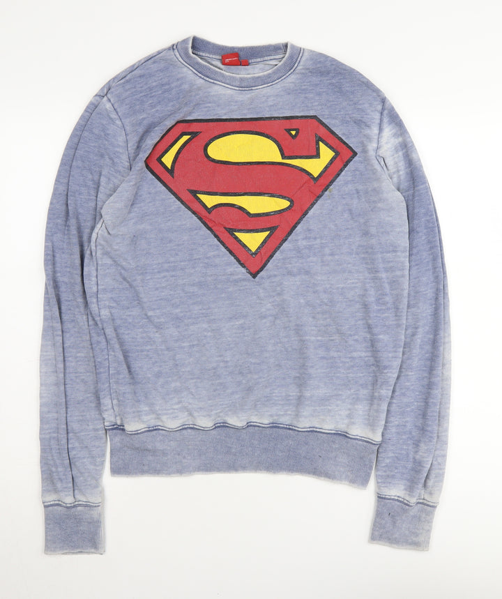 Superman Men's Blue Small Pullover Sweatshirt