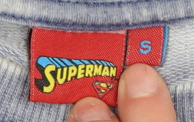 Superman Men's Blue Small Pullover Sweatshirt