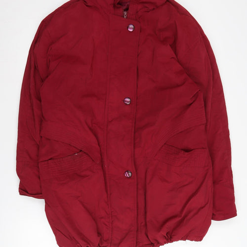 Klass Women's Red Puffer Jacket - Medium, Warm Casual Style