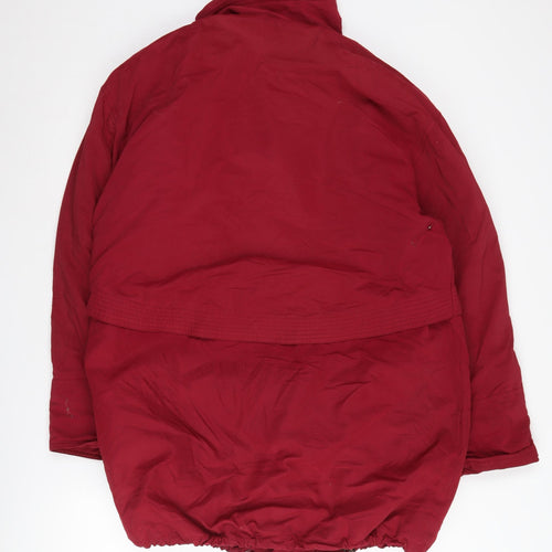 Klass Women's Red Puffer Jacket - Medium, Warm Casual Style