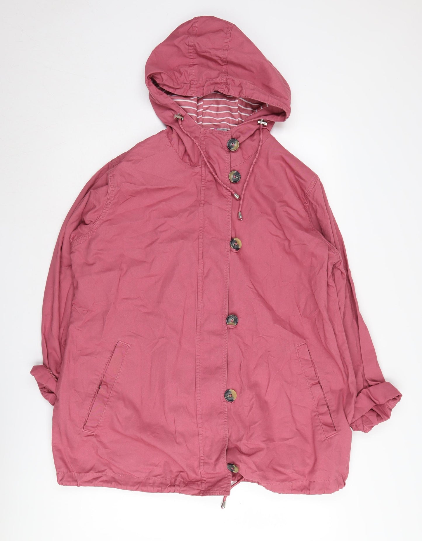 Yours Pink Women's Parka Jacket, Size 16, Cotton, Hooded