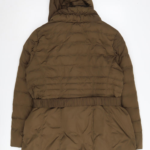 Phase Eight Women's Brown Hooded Puffer Jacket Size 18