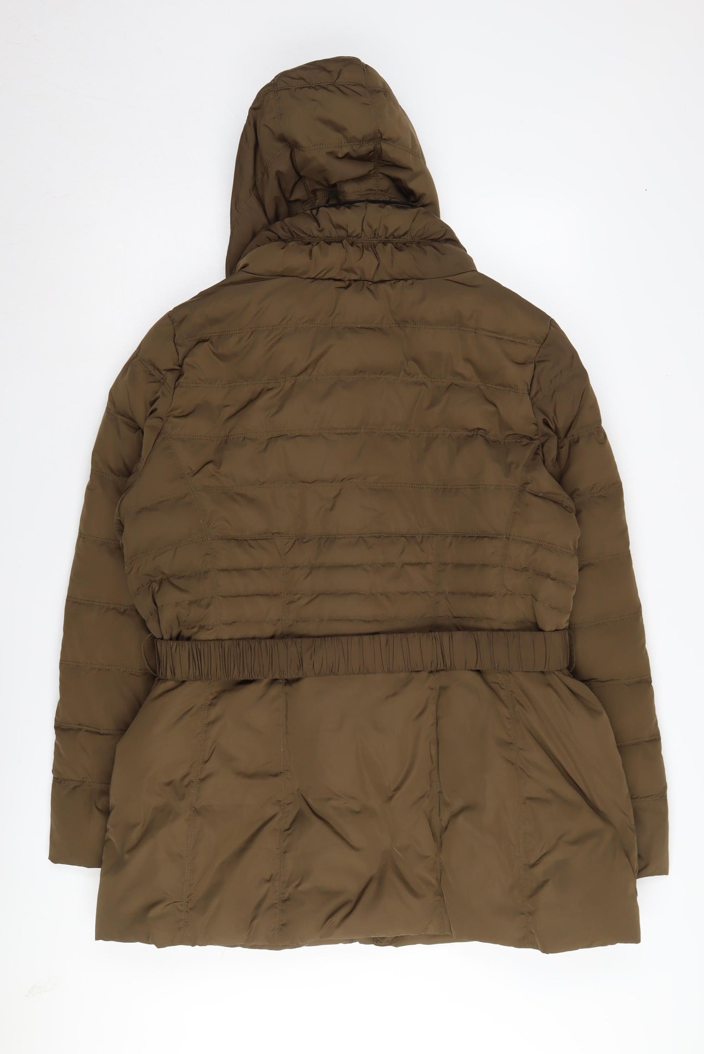 Phase Eight Women's Brown Hooded Puffer Jacket Size 18