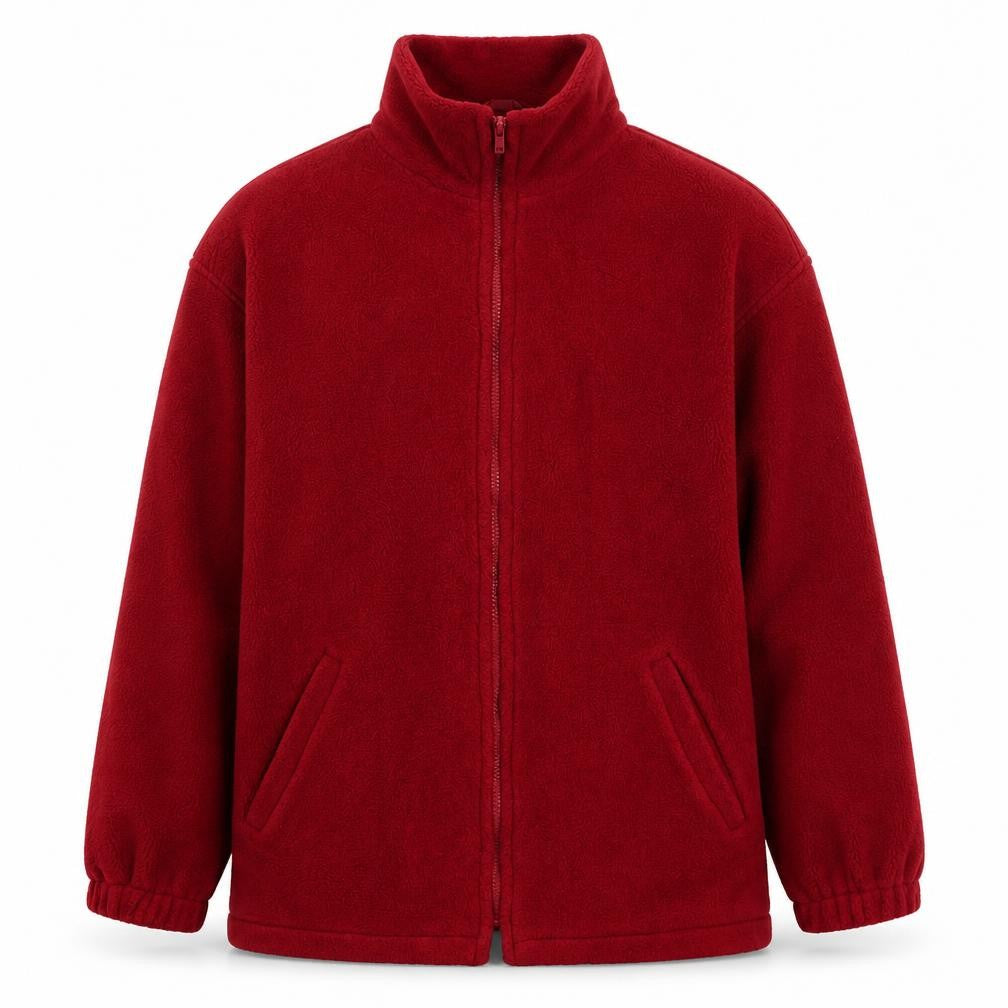 Front view of Forecaster Sport Red unisex fleece jacket -, size S