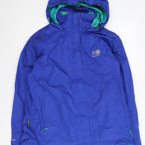 Karrimor Women's Blue Ski Jacket Size 12 Hooded Waterproof