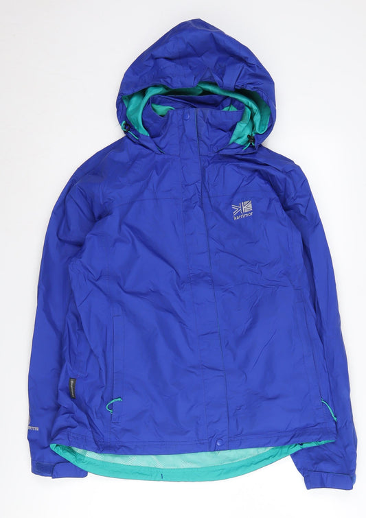 Karrimor Women's Blue Ski Jacket Size 12 Hooded Waterproof