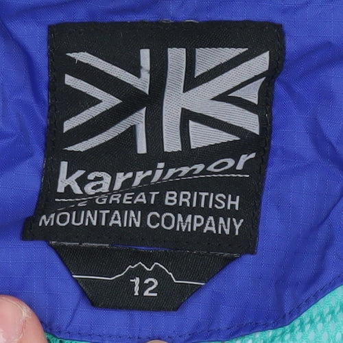 Karrimor Women's Blue Ski Jacket Size 12 Hooded Waterproof