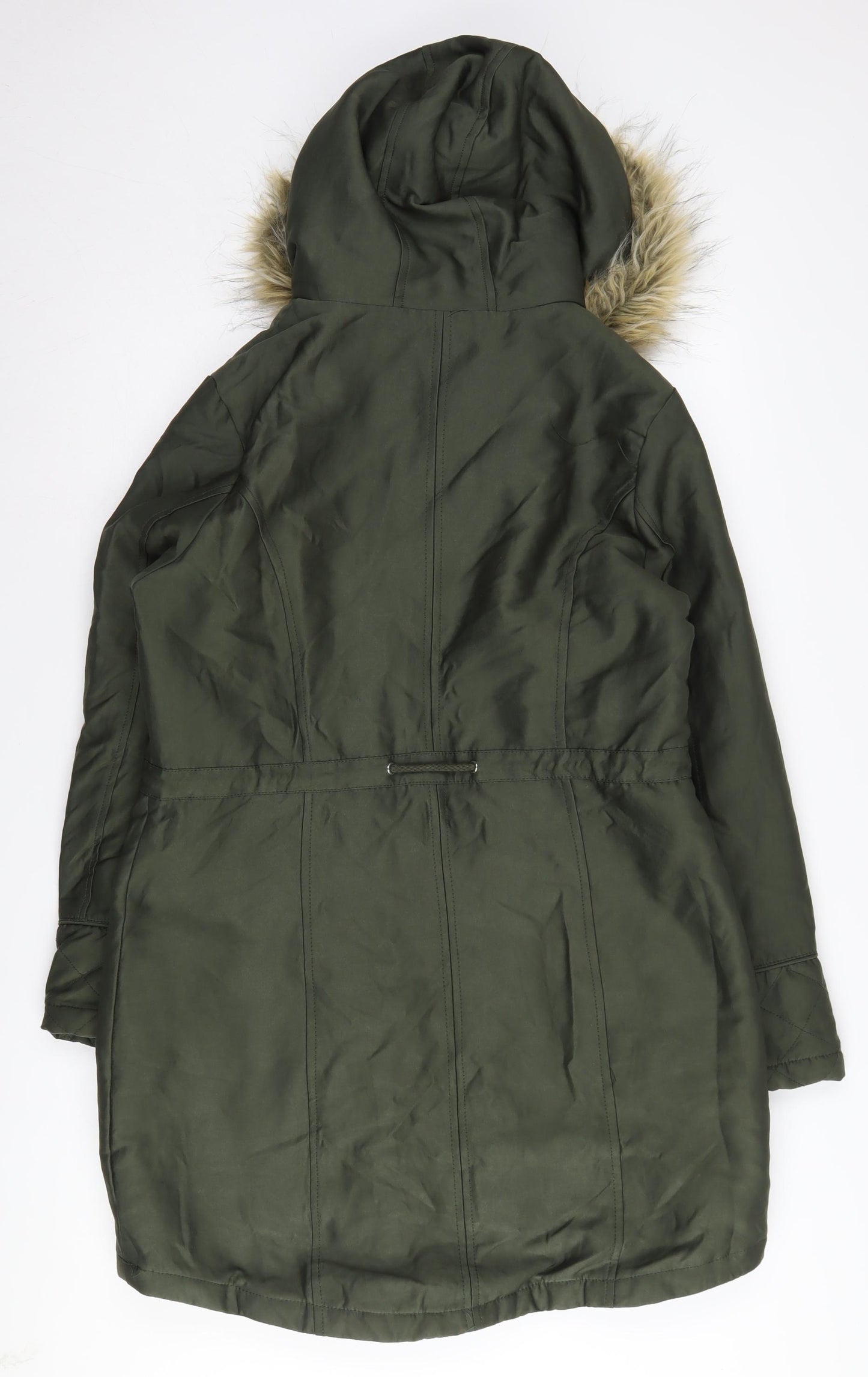 Debenhams Women's Green Parka Coat Size 12