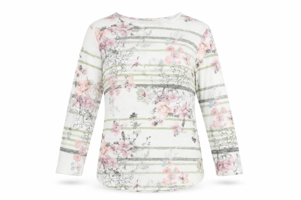 Front view of Bonmarché Women's Multicoloured Floral Blouse, size 12