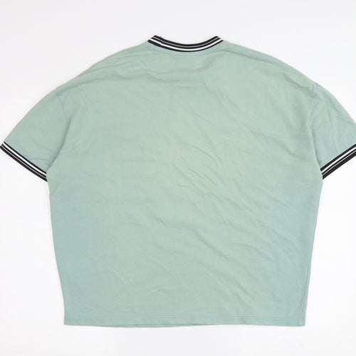 ASOS DESIGN Green Unisex Ringer T-Shirt, S - Casual Comfort
