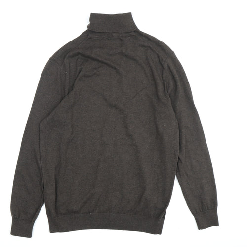 Canda Men's Brown High Neck Pullover Jumper L