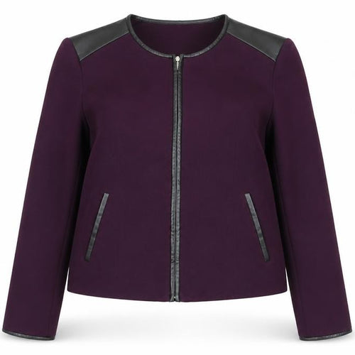 Calvin Klein Women's Purple Slim Wool Jacket Size 8