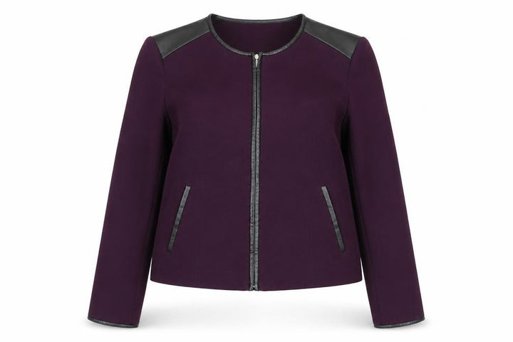 Calvin Klein Women's Purple Slim Wool Jacket Size 8