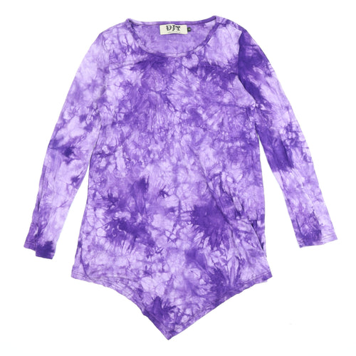DJT Women's Purple T-Shirt S Long Sleeve Viscose