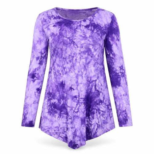 DJT Women's Purple T-Shirt S Long Sleeve Viscose