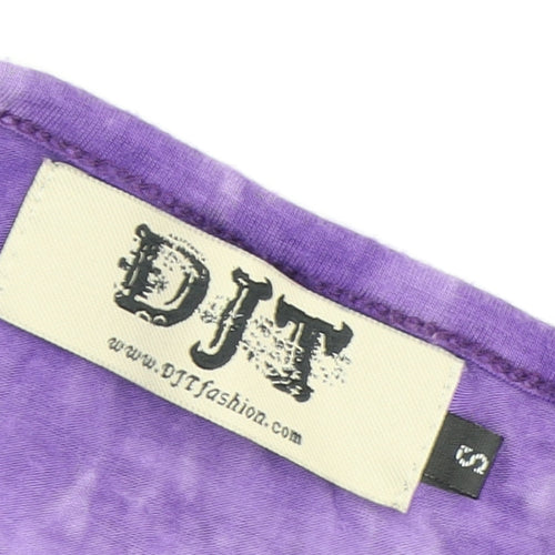 DJT Women's Purple T-Shirt S Long Sleeve Viscose
