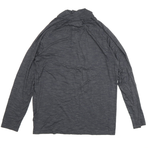 MP Men's Grey Long Sleeve 1/4 Zip Pullover L