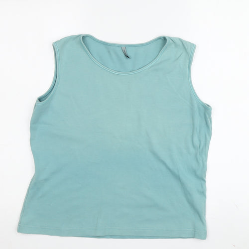 Hawkshead Women's Green Cotton Tank Top Size 14