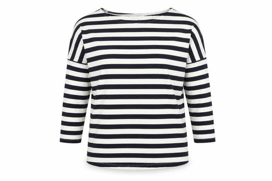 Front view of Next Women's Multicoloured Striped T-Shirt, size 8, Casual Jersey