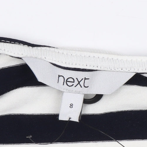 Next Women's Multicoloured Striped T-Shirt, Size 8, Casual Jersey