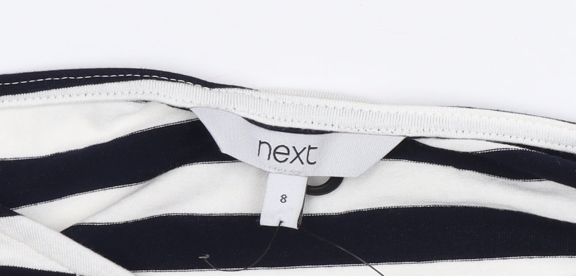 Next Women's Multicoloured Striped T-Shirt, Size 8, Casual Jersey