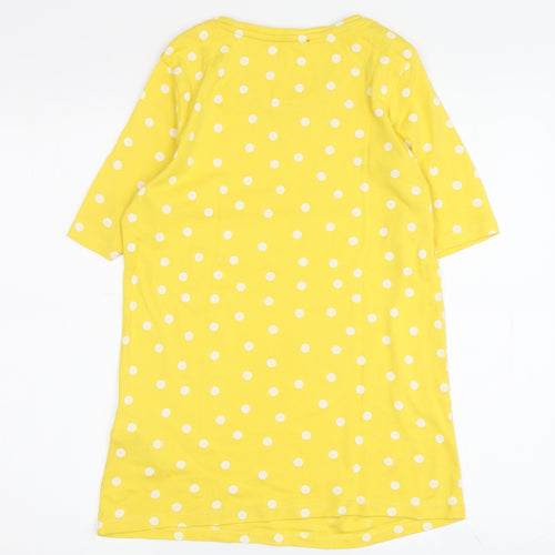 Marks and Spencer Women's Yellow Polka Dot T-Shirt