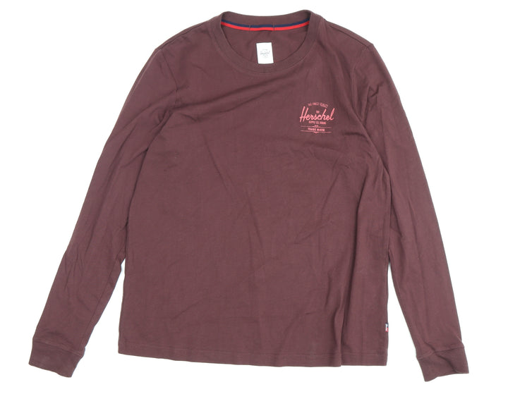 Herschel Men's Brown Long Sleeve T-Shirt M