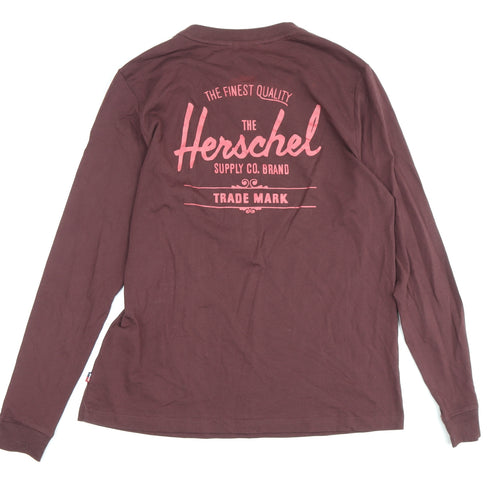 Herschel Men's Brown Long Sleeve T-Shirt M