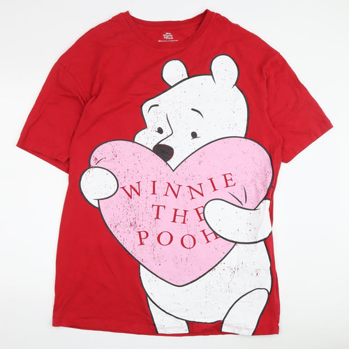 Disney Winnie The Pooh Red T-Shirt - M, Unisex
