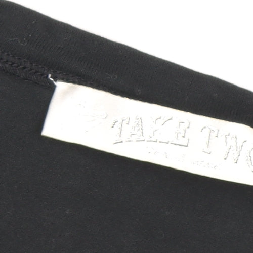 Take Two Unisex Black V-Neck T-Shirt L