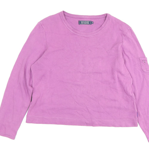 Maine New England Women's Purple Cotton T-Shirt