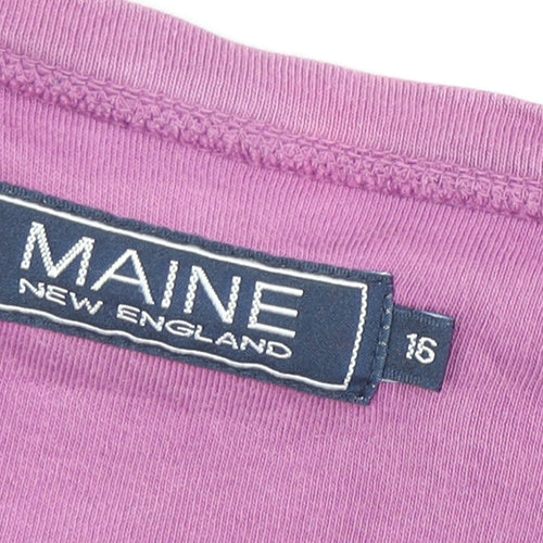 Maine New England Women's Purple Cotton T-Shirt